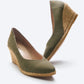 Roses Canvas V Cut Espadrille Wedges