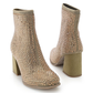 MIA "Piana" Rhinestone Knit Ankle Boots