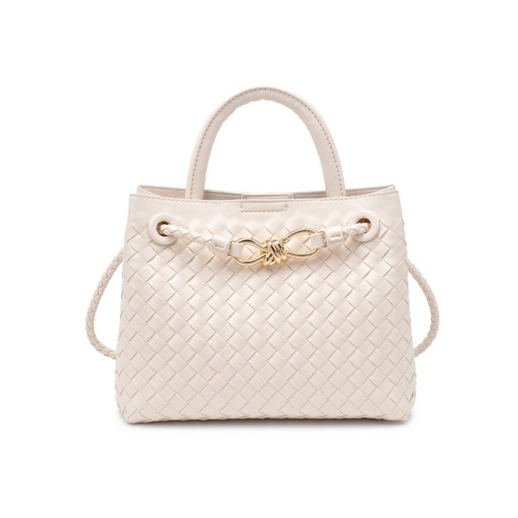 Urban Expressions Blakely Woven Faux Leather Convertible Satchel Bag