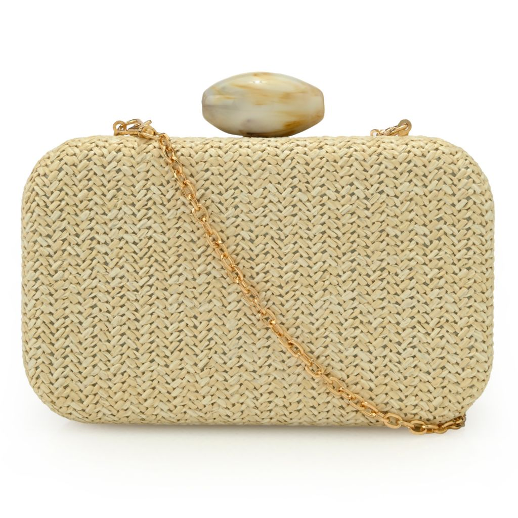 Urban Expression Ezra Woven Straw Evening Bag