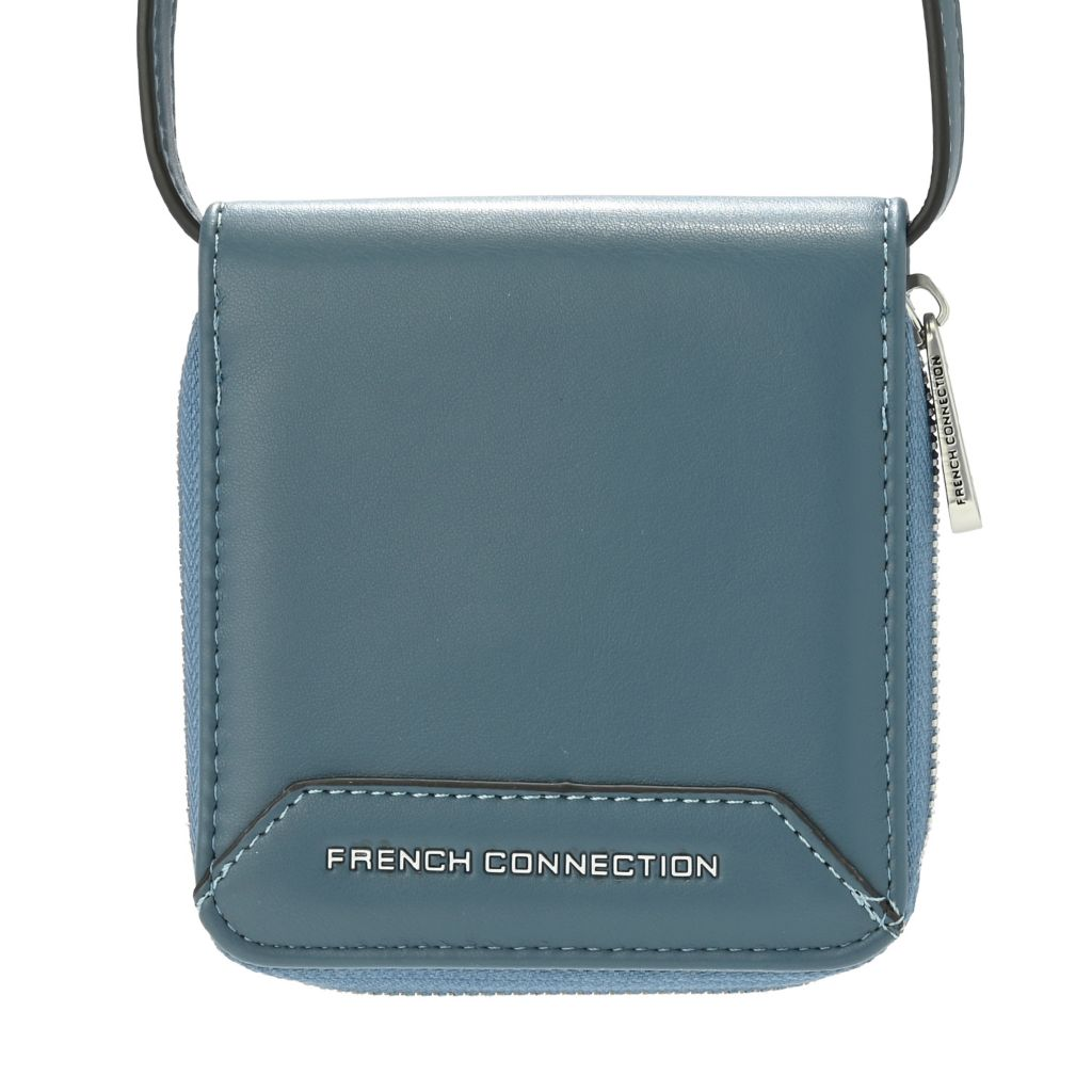 French Connection Alina Zip Around Wallet w/ Removable Strap