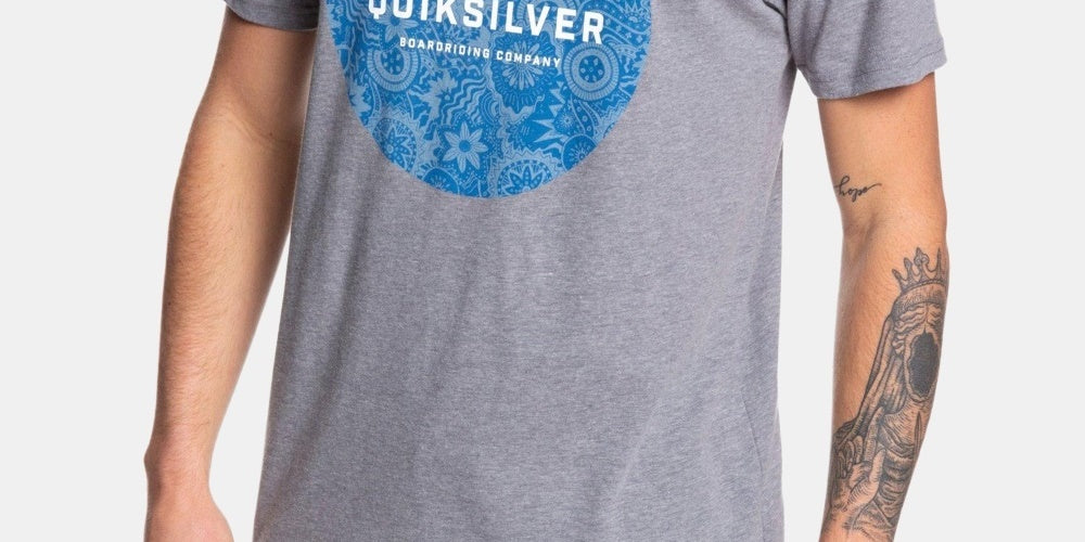 Quiksilver Men's Raging Dream Graphic T-Shirt Charcoal Size Medium