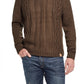 Weatherproof Vintage Men's Military Button Mock Turtleneck Sweater Green Size Small Medium