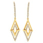 14K Yellow Gold 3/8 Cttw Double Triangle Drop and Dangle Diamond Earrings (G-H Color, SI1-SI2 Clarity)