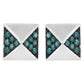 14K White Gold 1/4 Cttw Treated Blue Diamond Pyramid Stud Earring (Blue Color, SI1-SI2 Clarity)