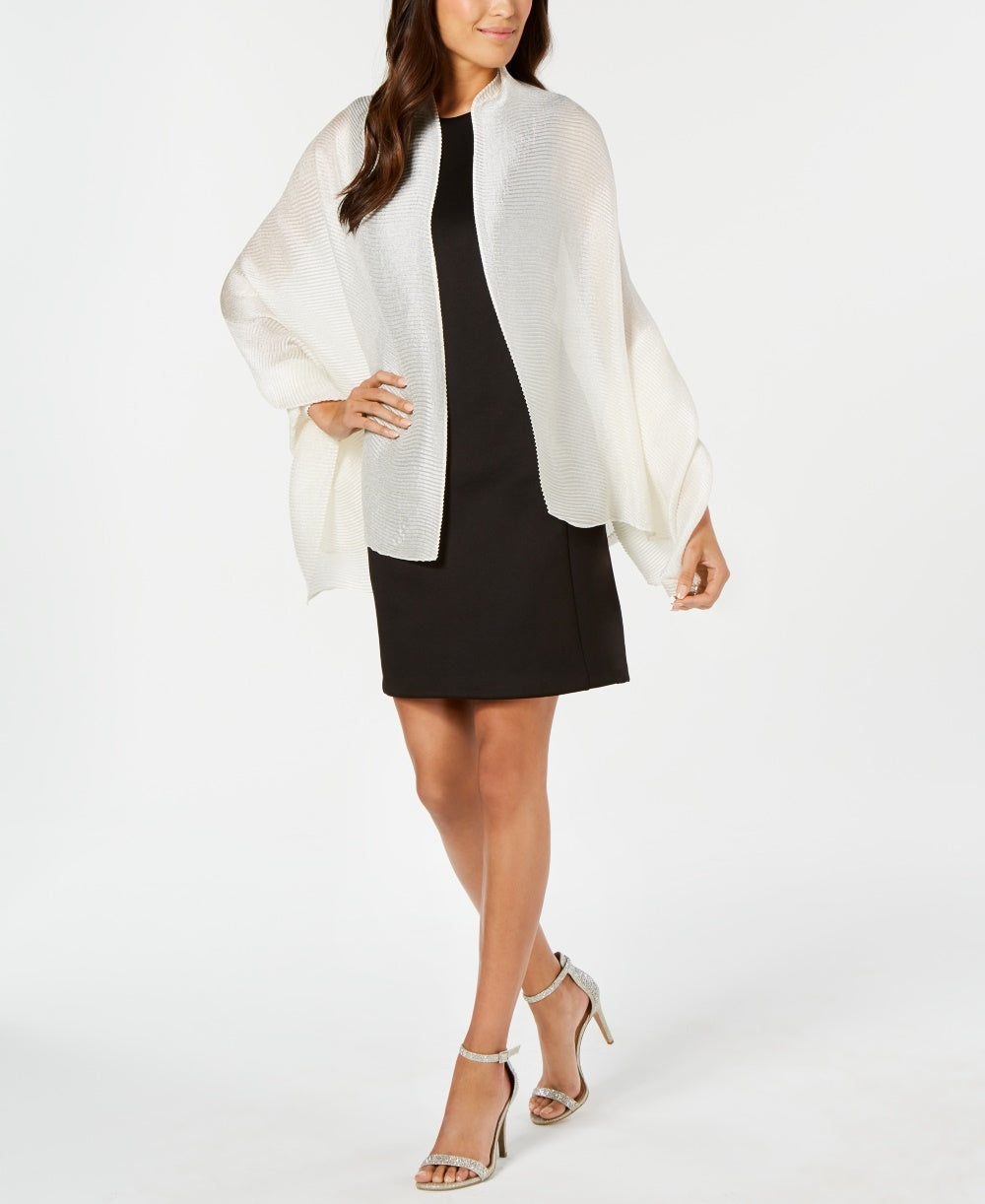 INC International Concepts Women's Pleated Lightweight Evening Wrap Beige Size Regular