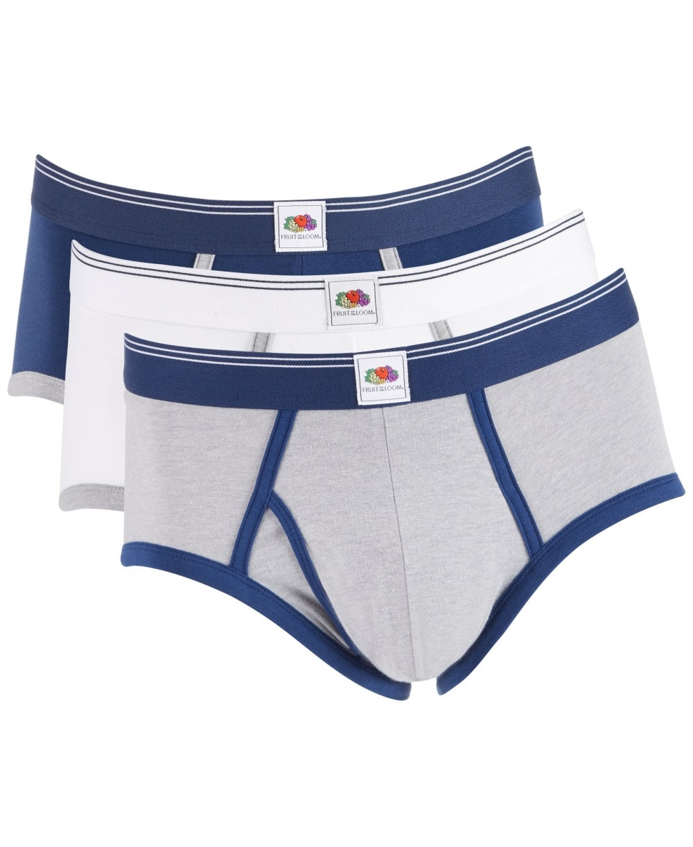 Fruit Of The Loom Men's 3 Pk Limited Edition Briefs Blue Size X-Large