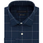 Tommy Hilfiger Men's Slim-Fit Non-Iron Thflex Stretch Windowpane Check Dress Shirt Bright Blue Size 34-35