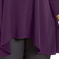 Alfani Women's Solid Swing Top Purple Size Petite Small