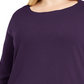 Karen Scott Women's Plus Size Ballet Neckline Sweater Purple Size 1X