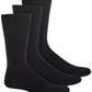 Perry Ellis Men's 3 Pk Microfiber Socks Black Size Regular