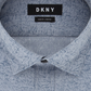 DKNY पुरुषों के लिए स्लिम फिट स्ट्रेच काइहारा बोटानिकल पैटर्न वाली ड्रेस शर्ट डच ब्लू साइज़ 15X32X33