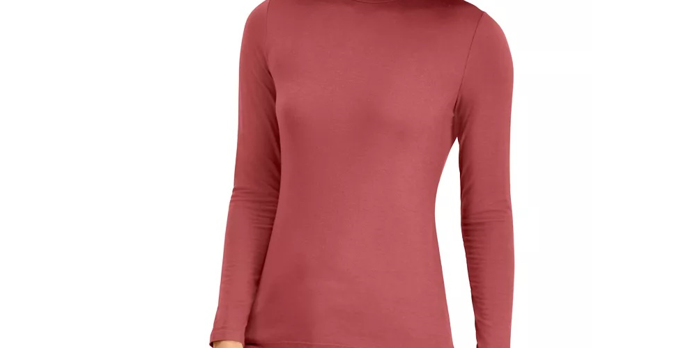 Style & Co Women's Turtleneck Top Blue Size X-Large