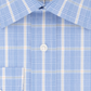 Eagle Men's Classic Regular Fit Non Iron Stretch Collar Plaid Dress Shirt Blue Size  XL