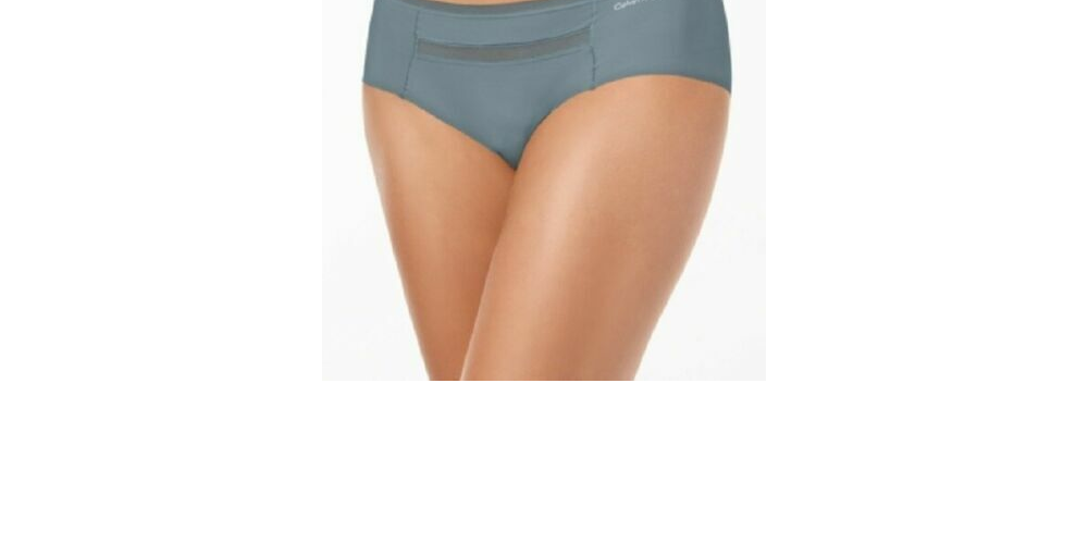 Calvin Klein Women's  Invisibles Mesh-Trim Hipster Gray Size Small