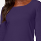 Karen Scott Women's Cotton Scoop Neck Top Purple Size PL