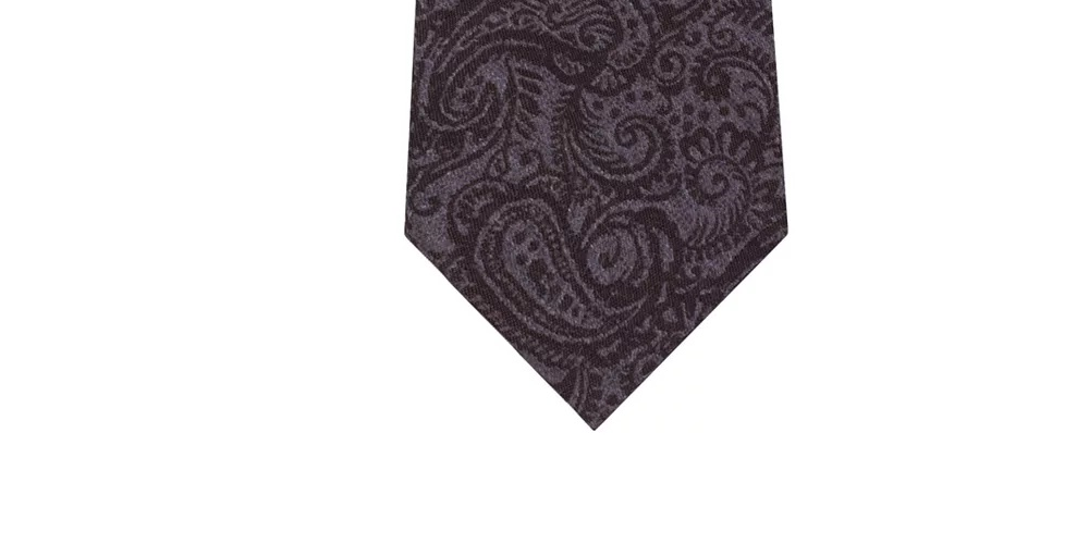 Michael Kors Men's Embossed Look Paisley Tie Red Size One Size