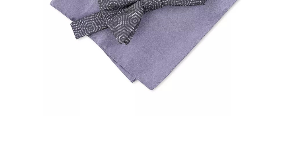 Alfani Men's Debrin Abstract Pre-Tied Bow Tie Dark Grey Size One Size
