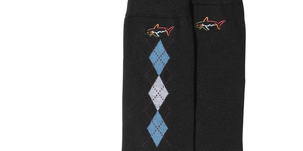 Greg Norman Men's 2-Pk. Argyle Dress Socks Black Size 8-12