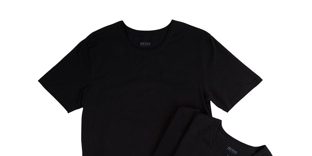 BOSS T-Shirt Round Neck 3-Pack Black Size M