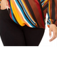INC International Concepts Women's Plus Size Striped Surplice Blouse Orang Size 2X