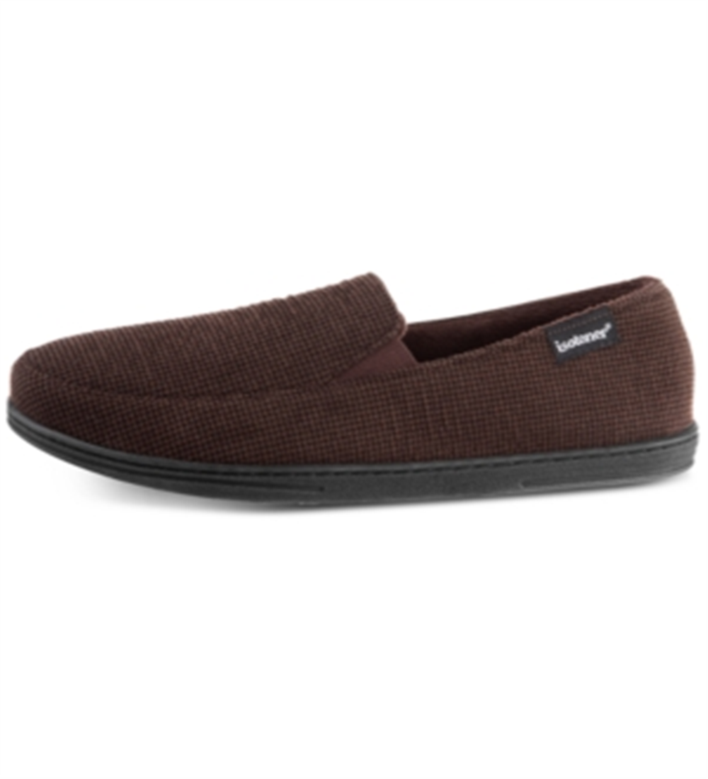 Isotoner Signature Men's Luke Corduroy Moccasins Shoes Brown Size L