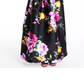 BCX Juniors' Floral-Print Cross-Back Gown Black Size 3
