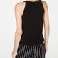 INC International Concepts Women's Studded Halter Top Deep Black Size Medium