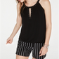INC International Concepts Women's Studded Halter Top Deep Black Size Medium