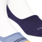 Cole Haan Men's 2 Pack Combed Liners Cotton Sock Blue One Size