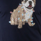 Club Room Men's Christmas Bulldog Graphic Holiday T-Shirt Blue Size Medium