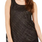 Alfani Women's Metallic Pointed-Hem Top Black Size Small