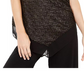 Alfani Women's Metallic Pointed-Hem Top Black Size Small