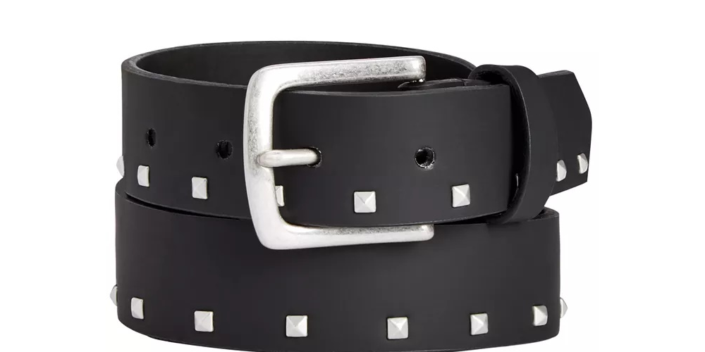 INC International Concepts Men's Small Studded Belt Black Size Small