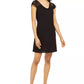 Charter Club Women's Lace Sleeve Nightgown Black Size Medium