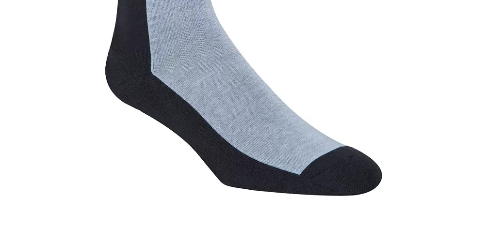 केल्विन क्लेन पुरुषों के कलरब्लॉक क्रू ड्रेस सॉक्स नेवी साइज़ L