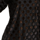 Alfani Women's Metallic Dot Bell-Sleeve Top Black Size Large