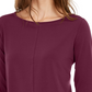 Alfani Women's 3/4 Sleeve Tunic Wine Size Large