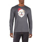 Club Room Men's Santa Bulldog Holiday Party Christmas Top Gray Size Medium
