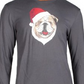 Club Room Men's Santa Bulldog Holiday Party Christmas Top Gray Size Medium
