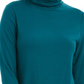 Charter Club Women's Heathered Ribbed Turtleneck Top Green Size X-Large