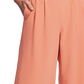 1.STATE Women's Wide Leg Crepe Trousers Orange Size X-Large