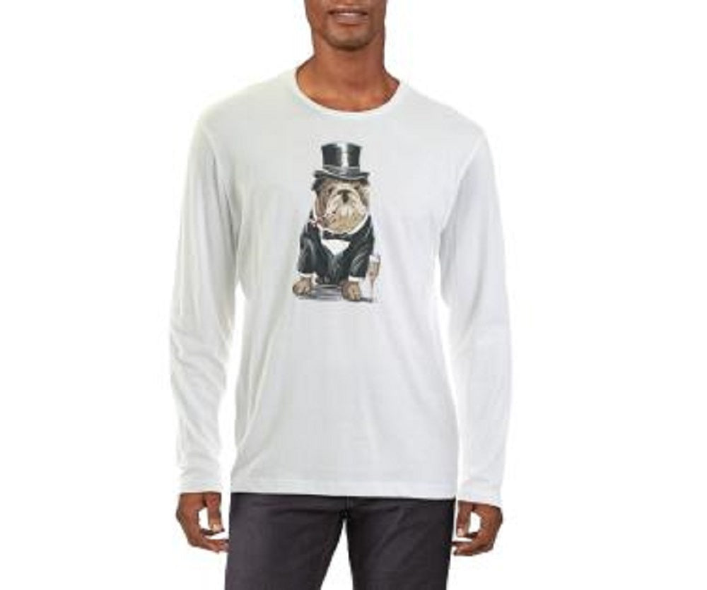 Clubroom Men's Graphic Classic Fit T-Shirt White Size Medium