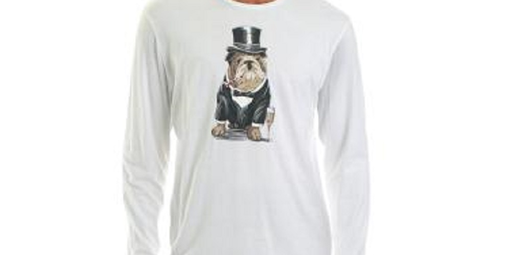 Clubroom Men's Graphic Classic Fit T-Shirt White Size Medium