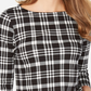 Charter Club Women's Petite Pima Cotton Button-Shoulder Print Top Black Size PP
