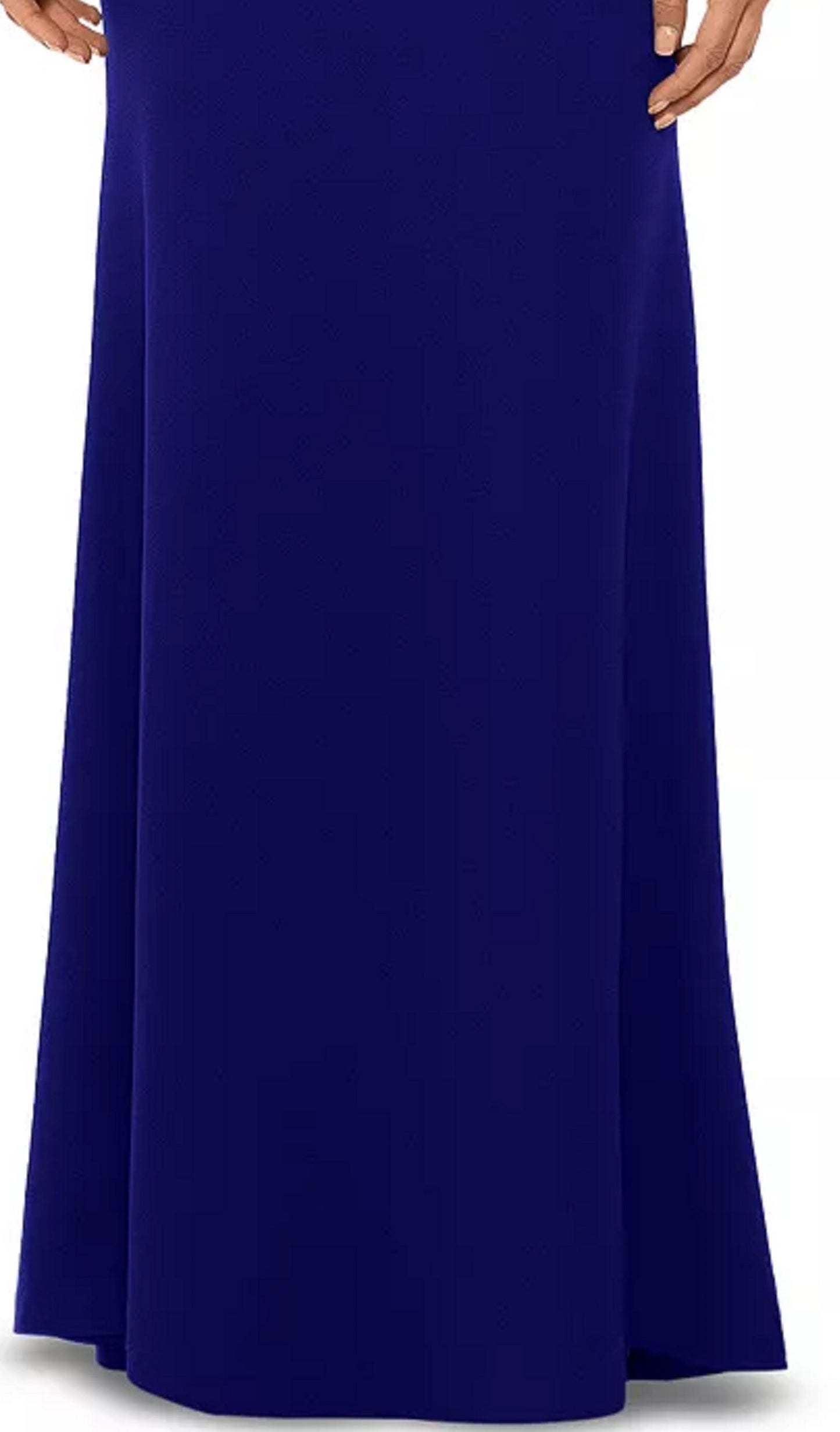 Betsy & Adam Women's Off The Shoulder Bow Back Evening Dress Blue Size 8