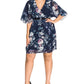 City Chic Women's Trendy Plus Size Mediumysterious Floral Print Belted Dress Black Size 22W