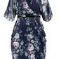 City Chic Women's Trendy Plus Size Mediumysterious Floral Print Belted Dress Black Size 22W