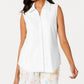 Charter Club Women's Petite Cotton Shirt White Size 6 Petite