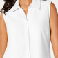 Charter Club Women's Petite Cotton Shirt White Size 6 Petite